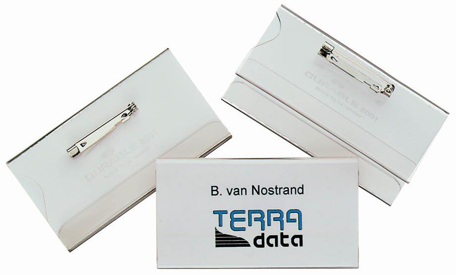 Durable Identifikacijske kartice 40x75mm (8001), 100 kos, varnostna sponka
