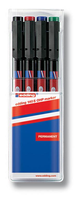 Edding OHP marker E-140, 0,3 mm, set 4