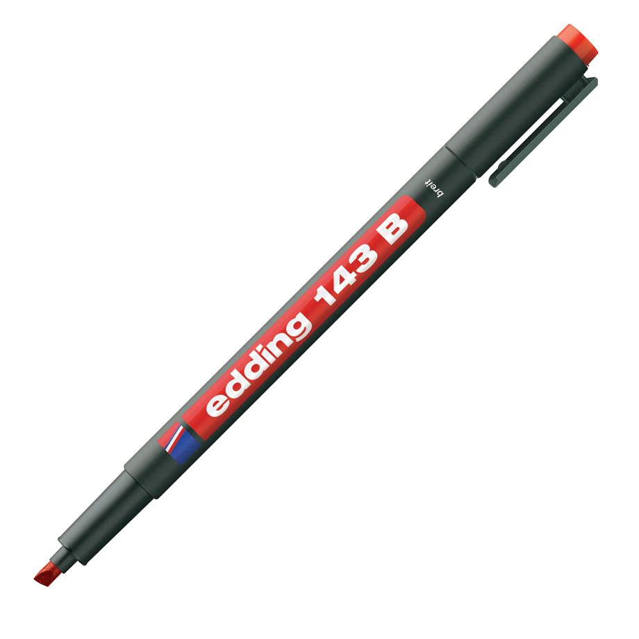 Edding OHP marker E-143, 1-3 mm, rdeč  10 KOS