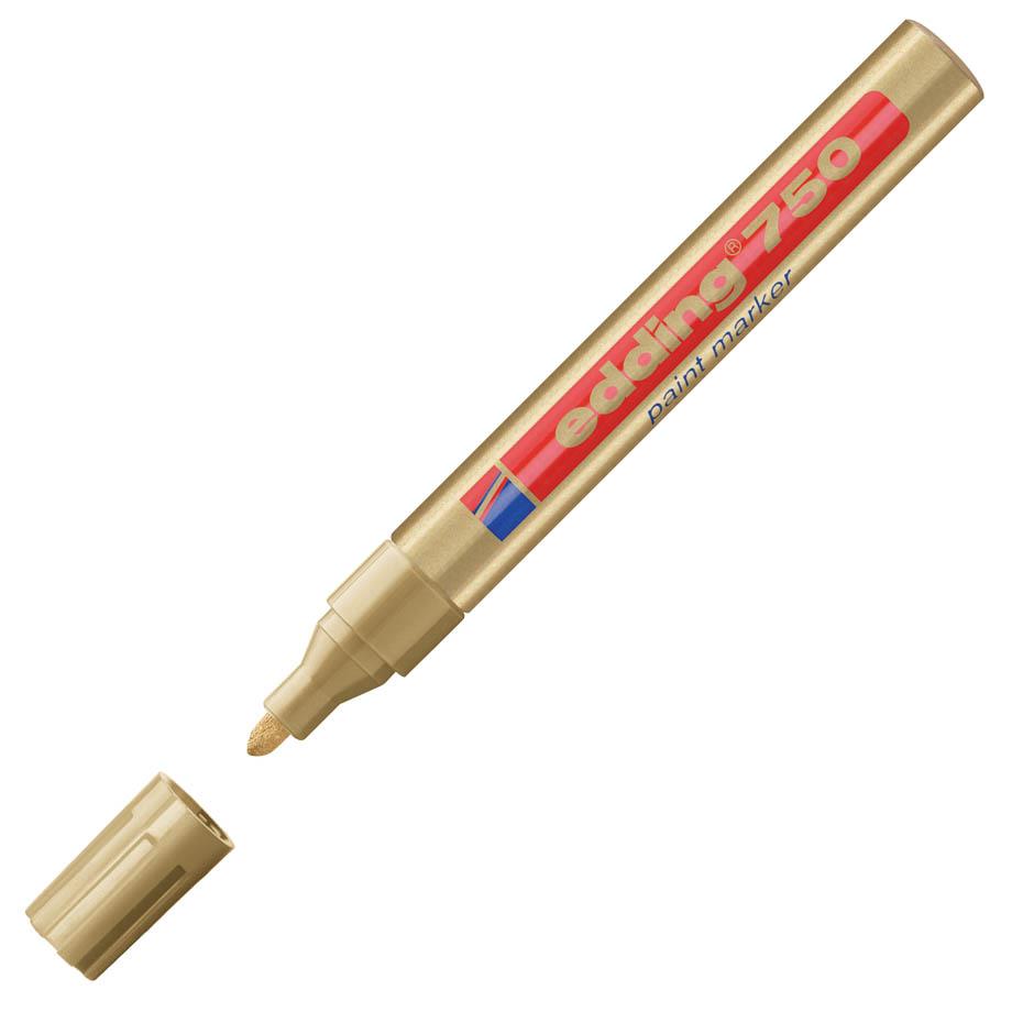 Edding Marker z lakom E-750, 2-4 mm, zlat  10 KOS