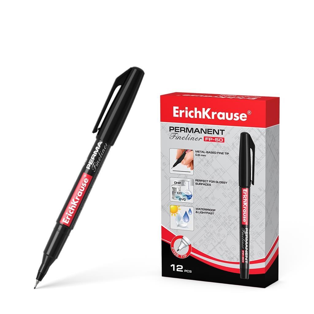 ErichKrause Permanentni marker FP-50, črn  12 KOS