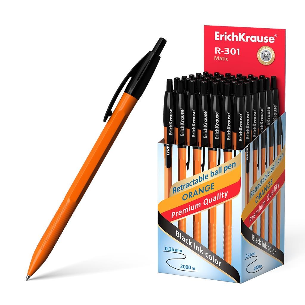 ErichKrause Kemični svinčnik R-301 orange 0,7, črn Matic 50 KOS