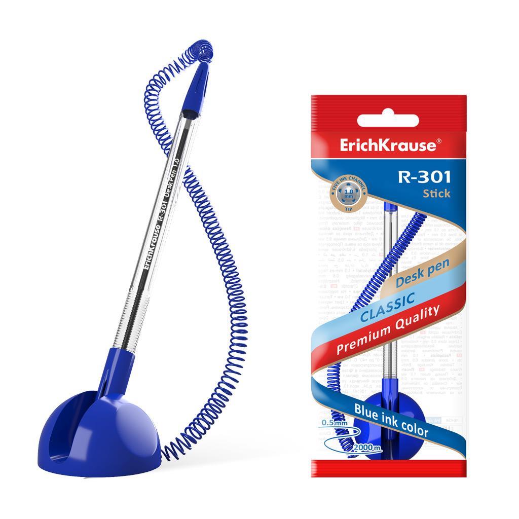 ErichKrause Kemični svinčnik R-301 na stojalu modro črnilo
