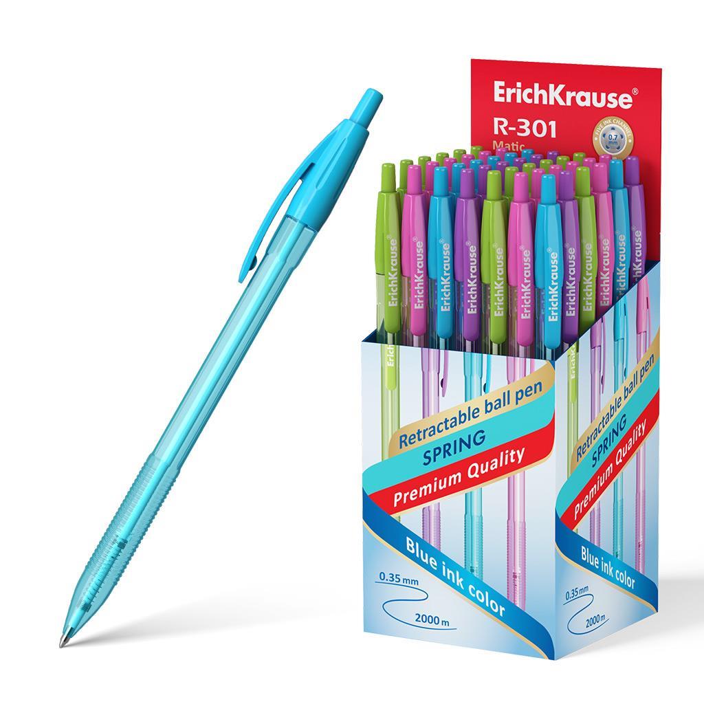 ErichKrause Kemični svinčnik R-301 0,7, moder Matic Pastel 50 KOS