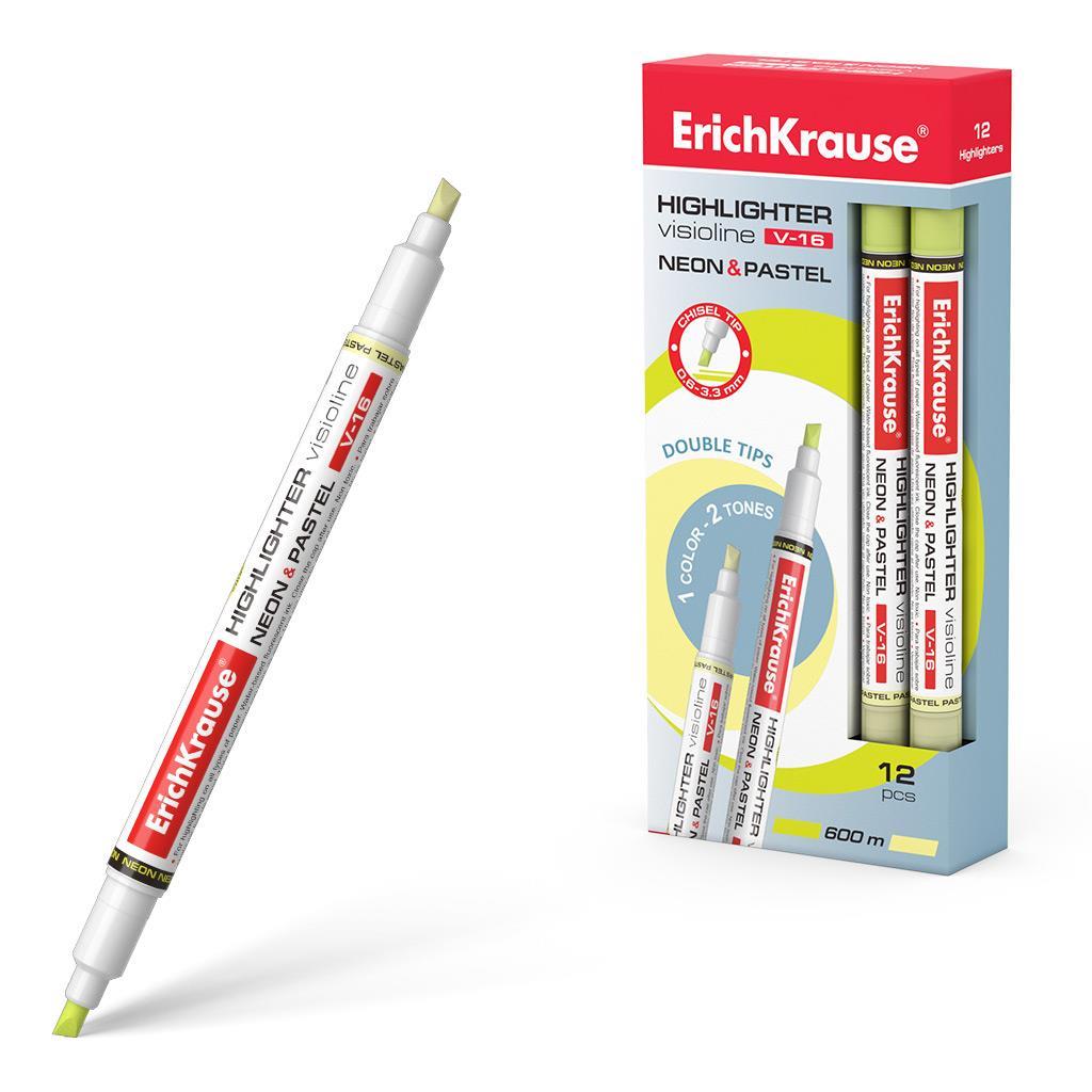 ErichKrause Označevalnik teksta Visioline V-16,rumen neon+pastel 12 KOS