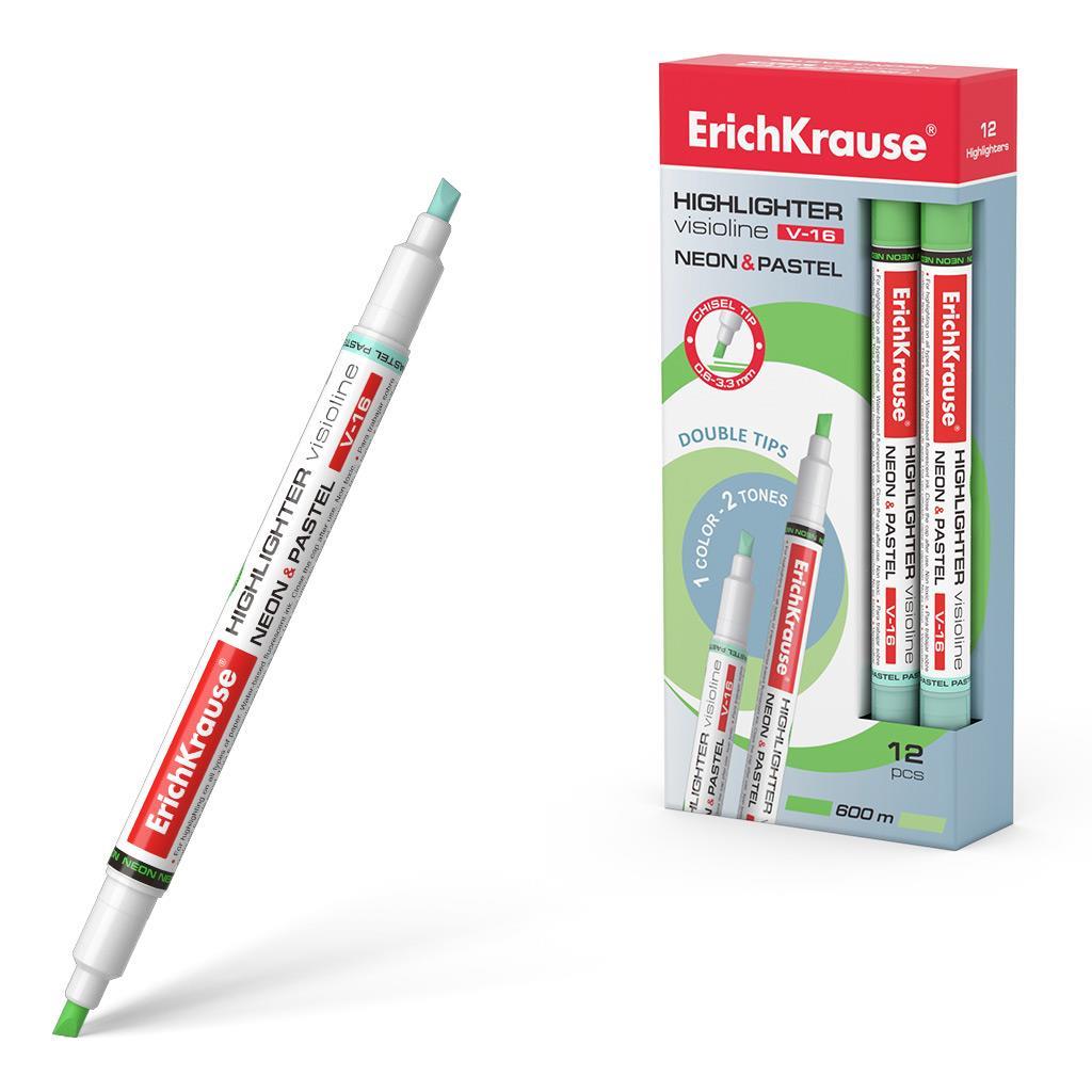 ErichKrause Označevalnik teksta Visioline V-16,zelen neon+pastel 12 KOS