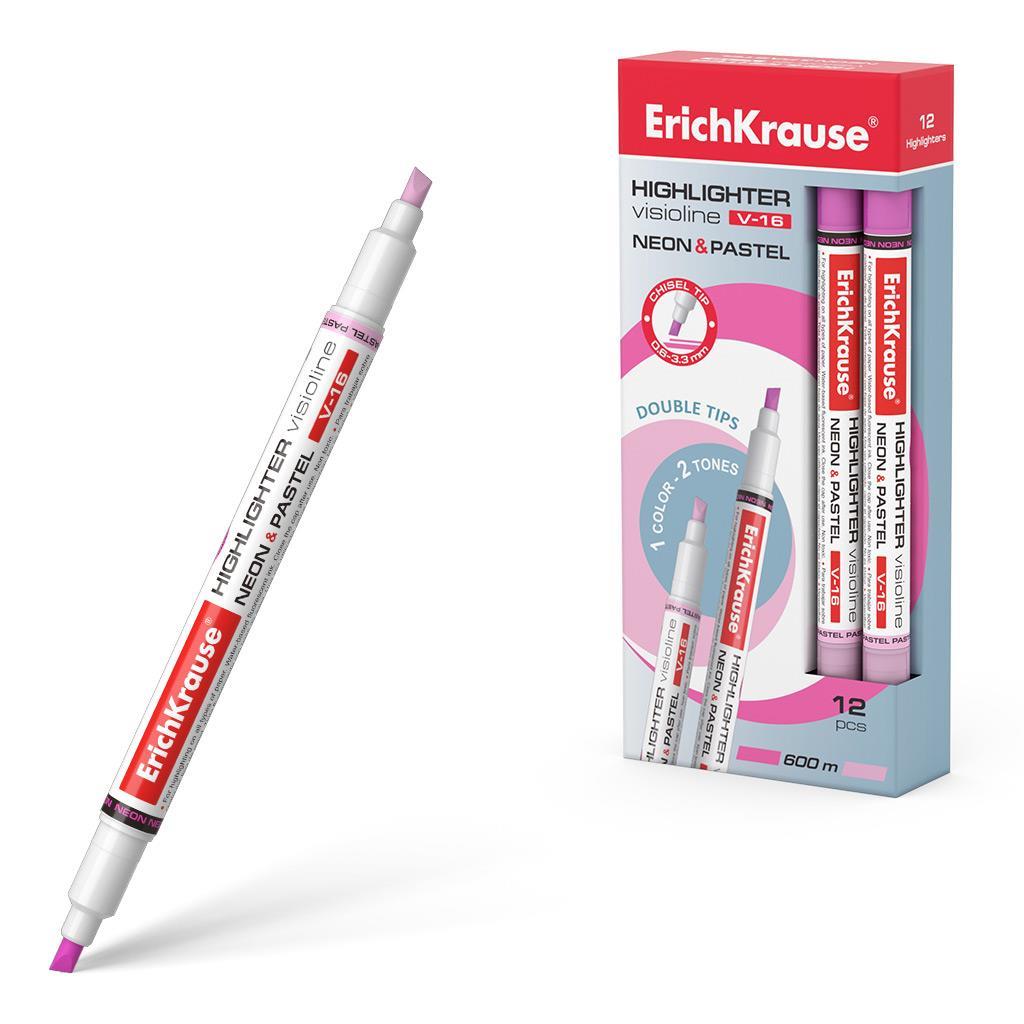 ErichKrause Označevalnik teksta Visioline V-16, roza neon+pastel 12 KOS