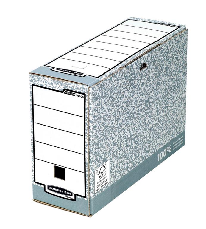 Fellowes Arhivska škatla, 105x260x315mm, 10 kos siva, (10805)