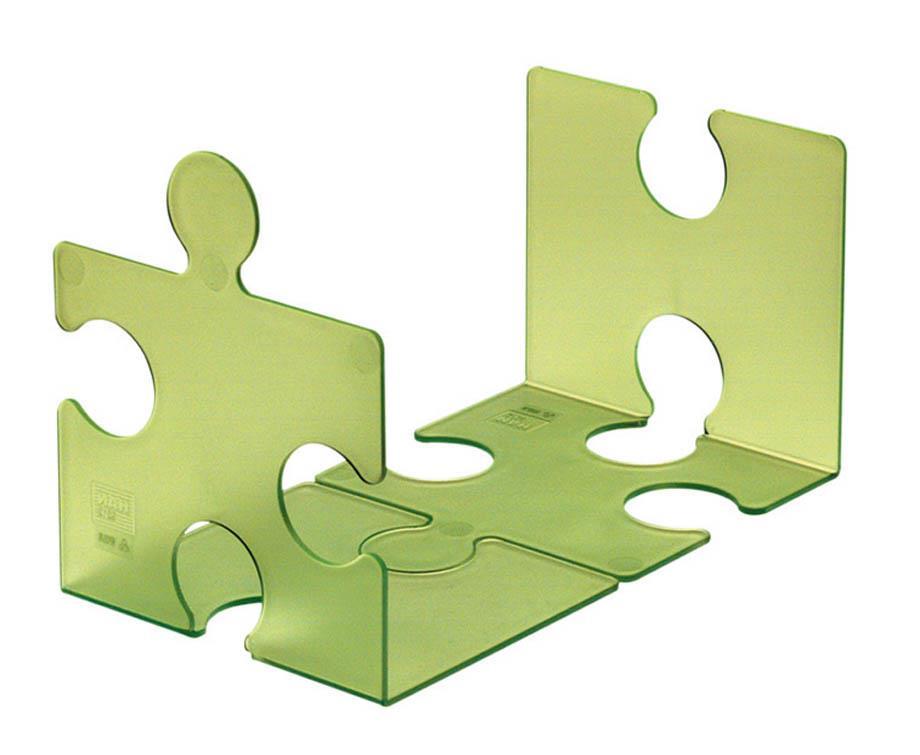 HAN Držalo za knjige/CD-je PUZZLE pros. zel. 2 kos