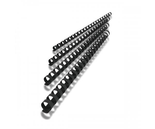 Klipko Spirale PVC 10 mm, črne, 100 kos