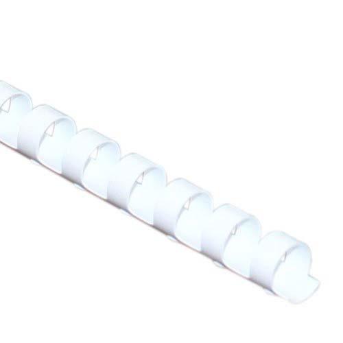 KLIPKO Spirale PVC  6 mm, bele, 100 kos