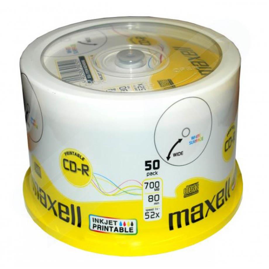 MAXELL CD-R 700MB 52X, 50 na osi printable