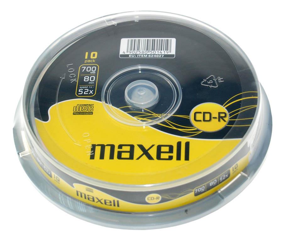 MAXELL CD-R 700MB XL 52X 10 na osi