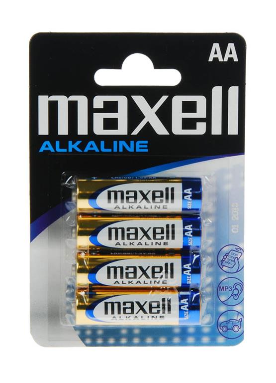 MAXELL Baterija AA (LR6), 4 kos, alkalna