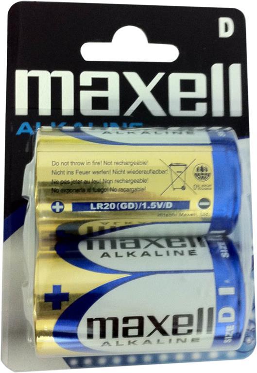 MAXELL Baterija LR-20, 2 kos, alkalna (D)