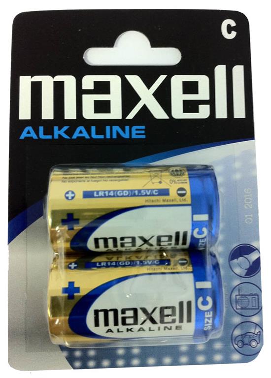 MAXELL Baterija LR-14, 2 kos, alkalna (C)