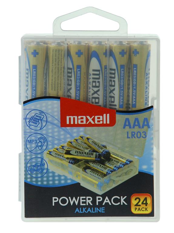 MAXELL Baterija AAA (LR03), 24 kos, alkalne pvc pakiranje