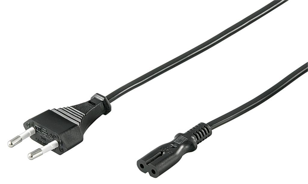 MicroConnect Napajalni kabel C7, 1,2m črn