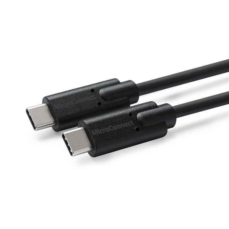 MicroConnect Kabel USB C-C 3.2 Gen2x1, 1m, črn 100W, 10Gbps, 4K60Hz