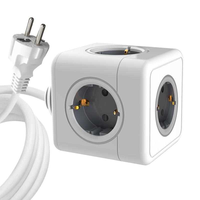 MicroConnect Razdelilnik PowerCube, 5 vtičnic 1,5m kabel, bel