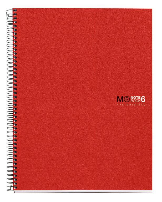 MiquelRius Zvezek A4, črtast, 150-listni, 70g, ORIGINAL 6, PP, rdeč