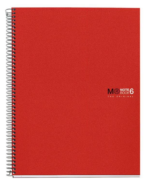 MiquelRius Zvezek A5, črtast, 150-listni, 70g, ORIGINAL 6, PP, rdeč