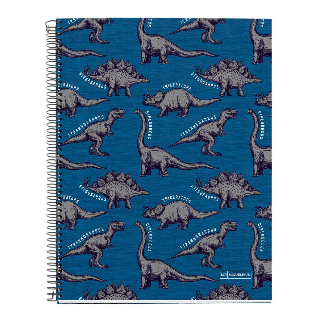MiquelRius Zvezek A4, črtast, 140-listni, 70g, DINO, karton / do odprodaje