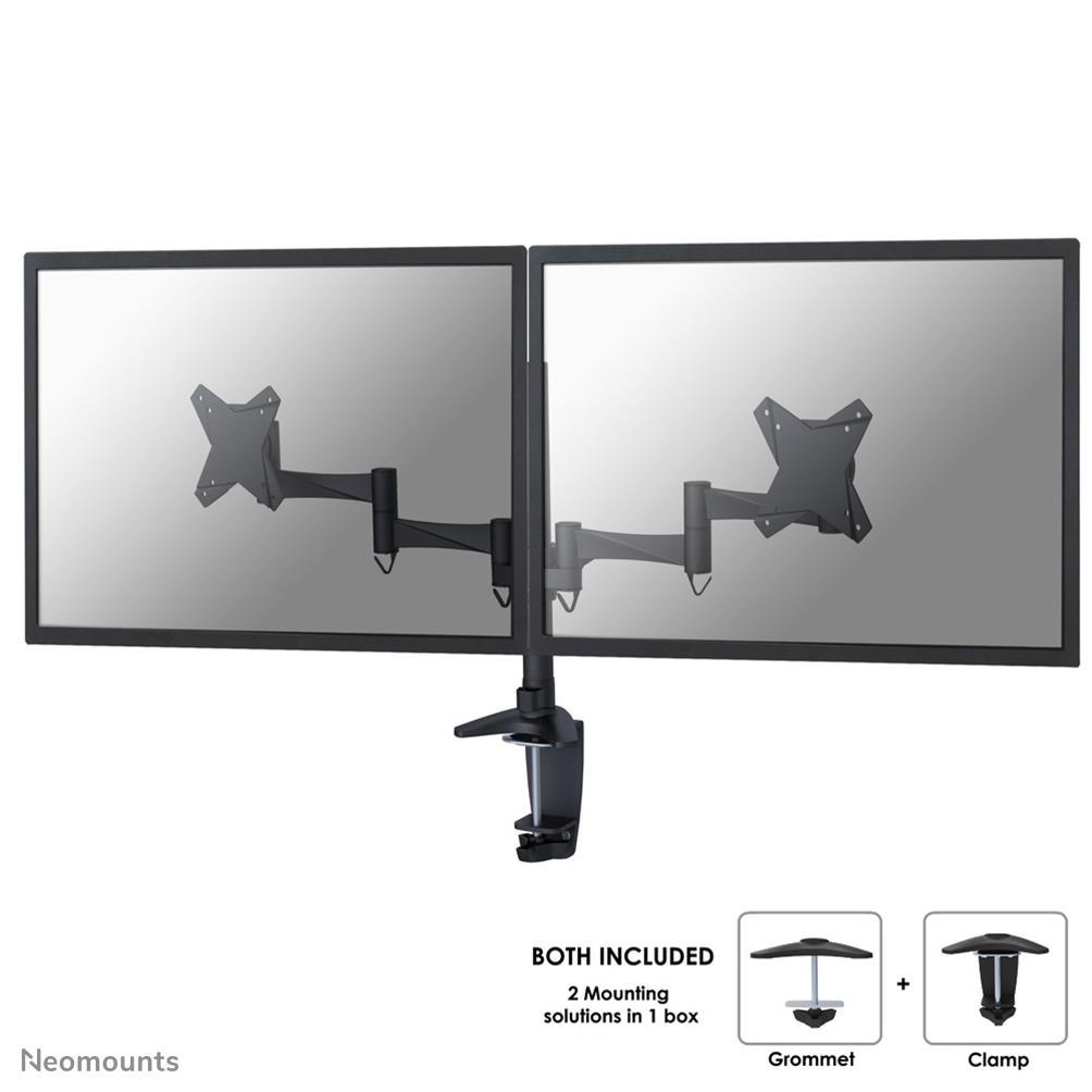 Neomounts Gibljivi nosilec za 2 monitorja* 10-27'', 8 kg, FPMA-D1330DBLACK