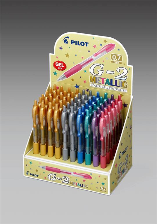 Pilot Gel roler G-2 0,7 metallic sort. 60 kos BL-G2-7M