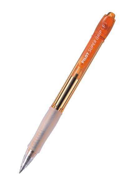 Pilot Kemični svinčnik SUPER GRIP NEON, oranž BPGP-10N-F-O  DO ODPRODAJE! 12 KOS