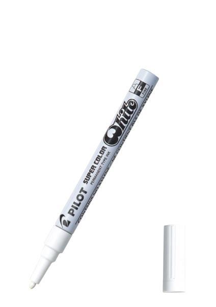 Pilot Marker SUPER COLOR, FINE, bela SC-F-W