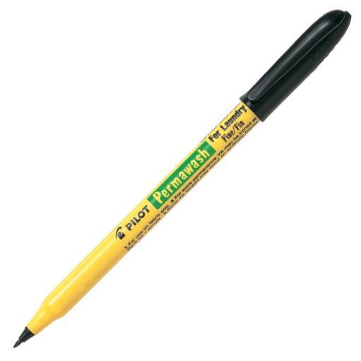 Pilot Marker za tkanine PERMAWASH, črn SWN-LMF-B 12 KOS